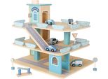 Spiel-Parkgarage CHIC2000 "Parkgarage", Bunt, Fahrzeug-Spielwelten, Kinderb:44Cm H:39,5Cm T:36Cm, Holz, Inklusive 4 Autos, B:44Cm H:39,5Cm T:36Cm