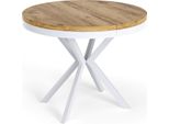 Esstisch Cloud Runder Ausziehbarer, Craft Eiche 90-170/90/76 Cm