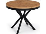 Esstisch Ross Runder Ausziehbarer, Lancelot Eiche 90-170/90/76 Cm