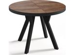 Esstisch Twixy Runder Ausziehbarer, Arvadonna Chestnut 100-150/100/76 Cm