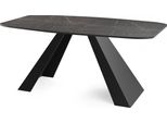 Esstisch Monte Rechteckig Ausziehbar, Marmor Schwarz 160-200/80/76 Cm
