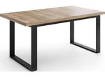 Esstisch Valentino Rechteckig Ausziehbar, Sonoma Eiche 140/180/80/75 Cm
