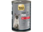 Select Gold Pure BoîTes De PâTéE Chat Adute BœUf 6X400 G
