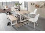 Esstisch Home Affaire "Tristan", Weiß (Weiß Wash, Weiß, Weiß Wash), B:160Cm H:77Cm T:90Cm, Tische, Esstisch, Mit Baumkante