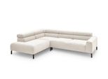Ecksofa Mit Motorischem Sitzvorzug Delia Weiß Cord Relaxfunktion