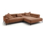 Ecksofa Delia Braun Cord