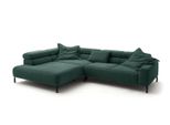 Ecksofa Delia SmaragdgrüN Cord Relaxfunktion