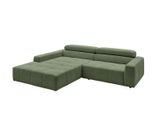 Ecksofa Mit Motorischem Sitzvorzug Reno GrüN Cord Relaxfunktion