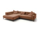 Ecksofa Mit Motorischem Sitzvorzug Delia Braun Cord Relaxfunktion