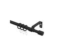 Gardinenstange / Teleskopstange Hera Livo 130-240 Cm, 1-LäUfig, 16/13 Mm Ø Schwarz