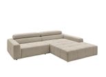 Ecksofa Mit Motorischem Sitzvorzug Reno Beige Cord Relaxfunktion