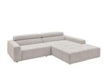 Ecksofa Mit Motorischem Sitzvorzug Reno Silber Cord Relaxfunktion