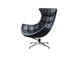Drehsessel Skio Schwarz Leder