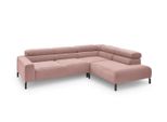 Ecksofa Mit Motorischem Sitzvorzug Delia Pink Cord Relaxfunktion