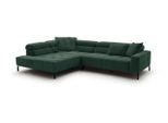 Ecksofa Mit Motorischem Sitzvorzug Ohio SmaragdgrüN Cord Relaxfunktion