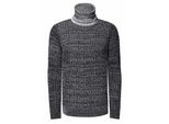 Schwerer Grobstrick Rollkragen-Pullover