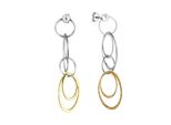 Paar OhrhäNger Celesta "Silber 925 Zweifarbig Glanz / Diamantiert 60Mm Lang", Silber (Silbergrau), Ohrringe, Damen, One-Size, Silber 925 (Sterlingsilber)