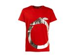 Herren T-Shirt Mit Kurzen ÄRmeln Und Schlichtem Rundhalsausschnitt Mit Druck