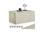 Tectake® Couchtisch, Minimalistisches Design, Keine Montage, Inkl. Bodenschoner, Belastbarkeit 45 Kg