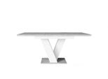 Esstisch Ausziehbar 120 -160X80X75 Cm - Weiß / Betonoptik - Asiv