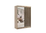 Kleiderschrank Vilan Mit Spiegel - 150 Cm - Sonoma Eiche|Eiche Wotan