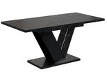 Esstisch Ausziehbar 120 -160X80X75 Cm - Royal Marble / Black Gloss - Clasi