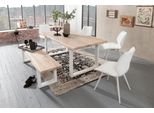 Esstisch Home Affaire "Tristan", Weiß (Weiß Wash, Weiß, Weiß Wash), B:180Cm H:77Cm T:90Cm, Tische, Esstisch, Mit Baumkante