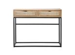 Konsole Aus Rattan Mit 2 Schubladen - L100Cm