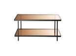 Couchtisch Mit 2 Rauchglas Platten 100/50/48 Cm