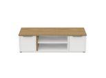 TV-MÖBEL 2 TüRen Und 2 Offene FäCher Dekor Eiche Und Weß Access 39,1/39,6/134,8 Cm