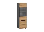 Vitrine Canu Eiche, Grau