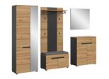 Garderobe Canu 6-Teilig Eiche, Grau