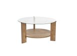 Couchtisch Mit 2 Platten, Davon Eine Aus GehäRtetem Glas 75/75/40 Cm