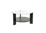 Couchtisch Mit 2 Platten, Davon Eine Aus GehäRtetem Glas 75/75/40 Cm