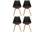 Stuhl-Set Scandi 4Er-Set Schwarz
