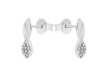 Paar Ohrstecker Amor "Schmuck Geschenk", Silberfarben, Weiß, Weiß, Ohrringe, Damen, Silber 925 (Sterlingsilber), Mit Zirkonia (Synth.)