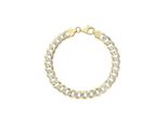 Armband Firetti "Schmuck Geschenk Silber 925 Armschmuck Armkette Panzerkette" Gr. 21, Silber (Gelbgoldfarben, Silberfarben), ArmbäNder, Herren, 21, Silber 925 (Sterlingsilber), Armband