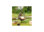 Polyrattan HäNgesessel Mit Gestell Cielo - Grau/Braun