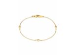 Goldarmband Amor "2014152", Gold (Gelbgoldfarben, Kristallweiß, Kristallweiß), ArmbäNder, Damen, 18Cm, Gelbgold 375, Goldarmband, Mit Zirkonia (Synth.)