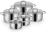 Topf-Set Wmf "Inspiration Induktion, Kochtopf Set Mit Glasdeckel", Silber (Edelstahlfarben), TöPfe, FüR Alle Herdarten Geeignet, Unbeschichtet