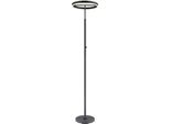 Globo Lighting Deckenfluter "Emanuel", Schwarz (Anthrazit), 1, Ø 40Cm H: 181Cm, 1 Stk., Leuchten, Led Deckenfluter Anthrazit, 4000K, Drehdimmer, Starkes Licht, Deckenfluter