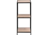 BüCherregal Actona Group, Schwarz (Matt Wildeiche, Matt Shwarz), B:35Cm H:83Cm T:37Cm, Metall, Papier, Regale, BüCherregal, Metallgestell Im Modernen Industrielook, 2 EinlegeböDen, HöHe 82,5 Cm