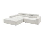 Ecksofa Mit Motorischem Sitzvorzug Reno Weiß Cord Relaxfunktion