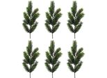 Winterliche Kunstpflanze Creativ Green "Weihnachtsdeko", GrüN, H:50Cm, Kunststoff, Kunstpflanzen, Zweig Benadelt, 6 StüCk Im Set