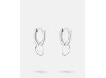 Paar Creolen Liebeskind Berlin "Schmuck Geschenk Edelstahl Ohrringe The Organic", Silber (Silberfarben), Ohrringe, Damen, Edelstahl, EinhäNger Abnehmbar