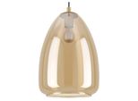 Eglo HäNgeleuchte "Alobrase", Gold (Amber), 1, Ø 30Cm H: 110Cm, 1 Stk., Leuchten, Pendelleuchte Esstisch Aus Metall Und Bedampften Glas, E27, Ø 30 Cm, HäNgeleuchte