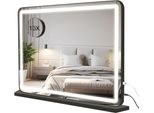 Spiegel mit LED-Lampen und Speichereinrichtung - 80x57 cm