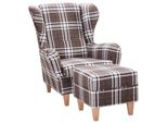 Supellex Sofia Ohrensessel Mit Hocker Design Oxford