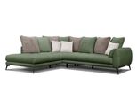 Ecksofa Calme 5-Sitzer, Olive Und Beige