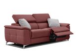 Sofa Plauen 3-Sitzer Mit 2 Relaxfunktionen, Bordeaux